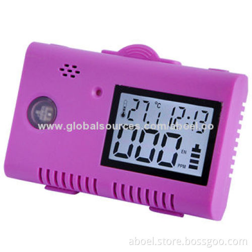 7 Colors USB Carbon Monoxide Detector with LCD Display Time, Temp, Power